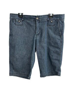Dockers 16 Blue Denim Bermuda Shorts Casual Cotton Blend Heritage Rusticcore